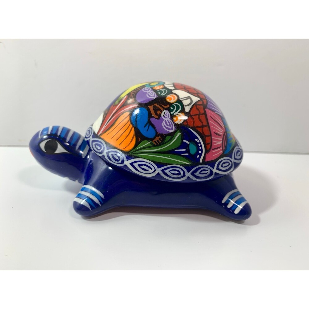 Turtle Trinket Box Hand painted Mexico